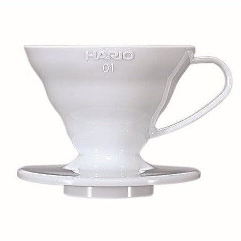 Goteador de plástico blanco Hario V60 01